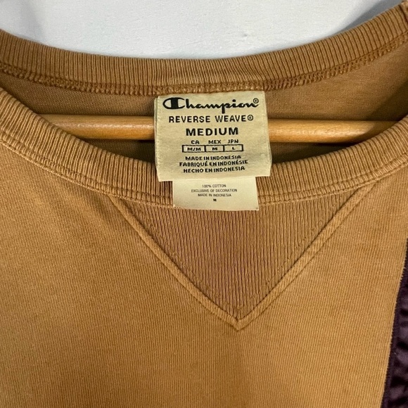 Champion Brown Short Sleeve Tee with Purple Logo - Picture 3 of 4